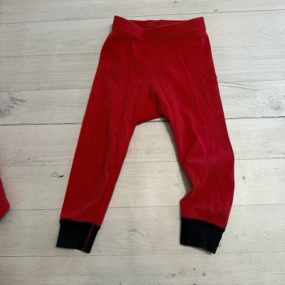 Hanna Andersson kids long‎ John Santa Christmas  pajamas size 80 18/24 months